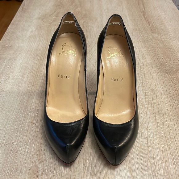 Louboutin Rolando 120MM in Black Kid Leather - 37 - Picture 2 of 9